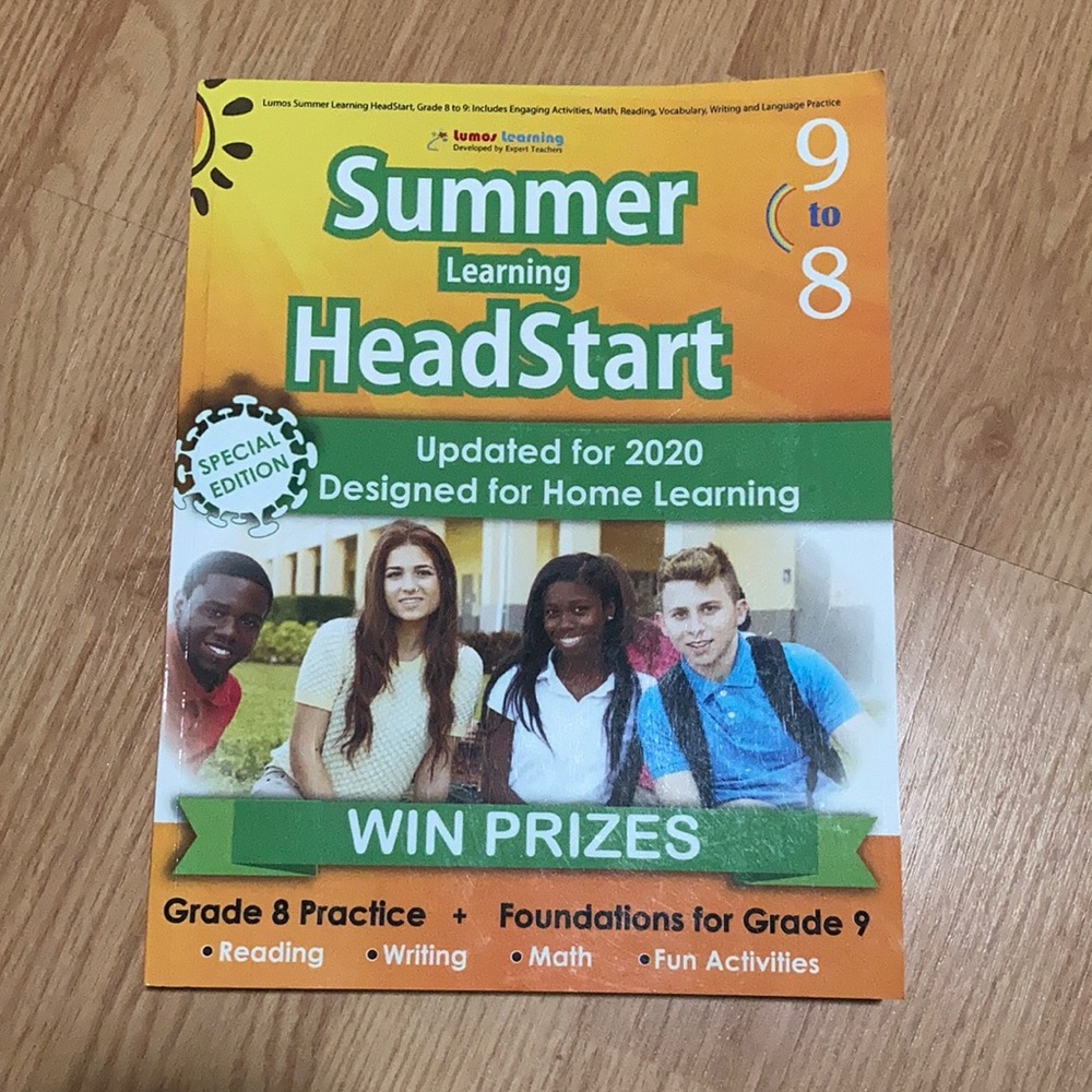 Middle School to High School transition book, a few pages have been filled in